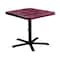 Leisure Craft 36" Square Perforated Pedestal Table, Portable, 30"H, Burgundy SQ36TAB30-BURGUNDY - alternate 1