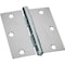 Prosource Utility Hinge, Steel, Zinc, Removable Pin, 180 deg Range of Motion, Full Mortise Mounting LR-039-PS - alternate 1