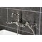 Kingston Brass Two-Handle Wall Mount Bridge Kitchen Faucet with Brass Sprayer, Polished Nickel KS2446ALBS - alternate 2