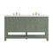 James Martin Vanities Breckenridge 60 in. Double Vanity, Smokey Celadon, w/ 3 CM White Zeus Quartz Top 330-V60D-SC-3WZ - alternate 1