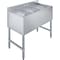 Amgood Three Compartment Undr Bar Snk, 18-3/4in. x 38-1/2in. x 30in. w/3in. Bcksplsh, 10in. x 14in. Bowls AMG SINK BAR S3C-101410-NF-Z - alternate 1