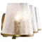 Nuvo Valentine, 3 Light Vanity, Vintage Brass Finish, Hammered Glass 60/8263 - alternate 2