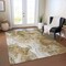 Homeroots 3' X 5' Brown And Ivory Abstract Washable Indoor Outdoor Area Rug 617788 - alternate 2