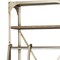 Homeroots 32" Light Brown And Nickel Metal and Solid Wood Six Tier Library Bookcase with Two Drawers 611032 - alternate 2