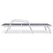 Leisuremod Marlin Patio Chaise Lounge Chair with Armrests in White Aluminum Frame, Black, 2PK MLAW-77BL2 - alternate 2