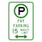 Sign Solutions Usa Parking Sign, 12 in W, Aluminum Sign, White DUS06DWT1218R7-21A - alternate 1