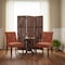 Homeroots 72" Brown Wood Folding Three Panel Screen Room Divider 274880 - alternate 2
