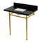 Kingston Brass 36-Inch Black Granite Console Sink with Stainless Steel Legs, 8-Inch, 3-Hole KVPK36227K8SQ7 - alternate 1