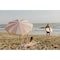Picnic Time Family Of Brands Summerland 6.5 ft. Portable Beach Umbrella, Pink Salt Stripe 816-01-360-000-0 - alternate 2