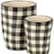 Homeroots Set of Six Black And Ivory Ceramic 2 Ounce Geometric Round Pot Planters, 6PK 517966 - alternate 2