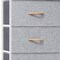 Homeroots 18" Gray and White Steel and Fabric Five Drawer Chest 484685 - alternate 2