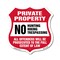 Signmission Private Property Shield Sign No Hunting, 6 Inch X 6 Inch, Plastic Sign SHI-P-6-446 - alternate 1