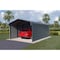 Arrow Storage Products 12 x 20 x 7 ft Charcoal Steel Carport with 3 Wall Kits CPHC122007ECL3 - alternate 2