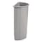 Rubbermaid Commercial 21 gal Half-Round Indoor Plastic Can, Gray, Open Top, Plastic, 21 in FG352000GRAY - alternate 2