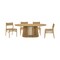 Homeroots Five Piece Oak Oval Dining Set with Four Chairs 571723 - alternate 2