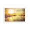 Homeroots Yellow Sunset Boats In Marina White Framed Print Wall Art 529610 - alternate 2