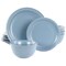 Gibson Home Siam 12 Piece Round Stoneware Dinnerware Set in Blue 135255.12 - alternate 1