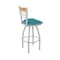 Holland Bar Stool Co Eleanor 30in Swivel Bar Stool with Anodized Nickel Finish, Medium Back and Graph Tidal Seat 880 - alternate 1