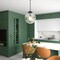 Vaxcel Linden 1-Light Matte Black Globe Pendant Light with Clear Ribbed Glass Shade Art Deco P0456 - alternate 2