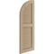 Ekena Millwork Knotty Pine 2 Equal Louver w/Quarter Round Arch Top Faux Wood Shutters, 18W x 76H, 58 Low Side, PR SHULVQ18X76KPPR - alternate 2