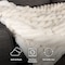 Lavish Home Faux Fur Throw Blanket 60x70 Blanket Soft Throw with Plush Faux Fur Front & Warm Mink Back 66-THROW057-I - alternate 2