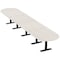 Skutchi Designs 20ft Conference Table With Power Unit | 20 Person Modular Racetrack Meeting Table | Harmony Series HAR-RAC-48X240-T.BK-K458-NA - alternate 1