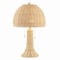 Jonathan Y Joanie 22" Bohemian Rustic Woven Rattan LED Table Lamp with Double Pull Chains, Natural/Brass Gold JYL4040A - alternate 1