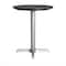 Flash Furniture Commercial All-Weather 24" Black Faux Marble HPL Tabletop with Silver X Base ST-RD24-BKMAR-T2222S-GG - alternate 2