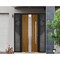 Vdomdoors Steel Door Deux 1744 Natural Oak 2 Sidelight Exterior Black Windows Stainless Inserts Single Modern DEUX1744EXD-OAKB-W12+36+12 x H80-Left-hand Inswing - alternate 2