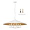 Z-Lite Rialto 6 Light Pendant, Matte White Outer, Signature Rubbed Brass Inner, 32 In W x 16.5 In H 1953-32MW - alternate 1