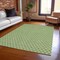 Homeroots 3' X 5' Green And Gray Floral Washable Indoor Outdoor Area Rug 610648 - alternate 2