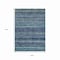 Homeroots 9' X 12' Blue And Gray Striped Washable Indoor Outdoor Area Rug 615840 - alternate 2