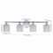 Jonathan Y Spaulding Vintage 31.5" 4-Light Iron/Chevron Pattern Glass Farmhouse Cottage LED Vanity Light, Chrome JYL3551A - alternate 2
