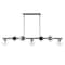 Jonathan Y Luca Parisian 53" 7-Light Modern Glam Iron Globe Linear LED Pendant, Black/Clear JYL7573B - alternate 2