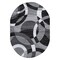 World Rug Gallery Contemporary Abstract Circles Soft Area Rug 5 ft x 7 ft Oval Gray 105GRAY5OV - alternate 2