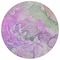 Homeroots 8' Round Purple Round Abstract Washable Non Skid Indoor Outdoor Area Rug 559191 - alternate 2