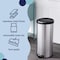 Happimess Oscar Round 8-Gallon Step-Open Trash Can with FREE Mini Trash Can, Platinum Silver HPM1001A - alternate 3