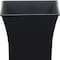 Homeroots 7in Black Recycled Plastic Indoor Outdoor Square Pot Planter 488273 - alternate 2