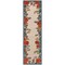 Homeroots 6' Ivory Blue And Orange Floral Indoor Outdoor Runner Rug 548034 - alternate 1