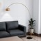 Leisuremod Arco Arched Floor Lamp 75.6in Height with Black Round Marble Base and Metal Dome Lamp Shade, Gold ALBL-BGG-13GG - alternate 2