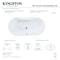 Kingston Brass 59" Acrylic Oval Double Ended Freestanding Tub with Drain, Glossy White VTDE593023 - alternate 2