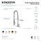 Kingston Brass Single-Handle Deck-Mount Pre-Rinse Kitchen Faucet with Pot Filler, Matte Black LS8500DL - alternate 2