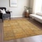 Homeroots 9' X 12' Peach Gray And Charcoal Patchwork Washable Indoor Outdoor Area Rug 581591 - alternate 3