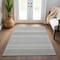 Homeroots 8' X 10' White And Black Chevron Washable Indoor Outdoor Area Rug 612301 - alternate 3