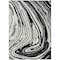 Homeroots 10' X 14' Black Gray And Ivory Abstract Washable Indoor Outdoor Area Rug 601253 - alternate 3