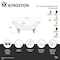 Kingston Brass 72" Cast Iron Oval Double Slipper Clawfoot Tub, No Faucet Drillings, White/Brushed Brass VCTNDS7231NL7 - alternate 2