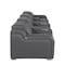 Homeroots 169" Dark Gray Italian Leather Reclining USB Sofa 632878 - alternate 2