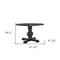Homeroots 47" Black Rounded Solid Wood Pedestal Base Dining Table 517746 - alternate 2
