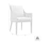 Armen Living Grenada Outdoor Wicker and Aluminum Gray Dining Chair with Beige Cushions - Set of 2 LCGDCHGR - alternate 2
