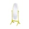Homeroots 59" Yellow Oval Solid Wood Framed Freestanding Cheval Mirror 468370 - alternate 2